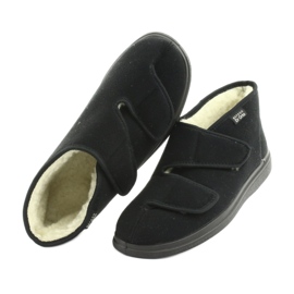 Zapatillas de hombre cálidas Dr.Orto Befado con velcro, pu 986M011, negro 5