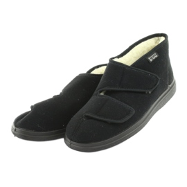 Zapatillas de hombre cálidas Dr.Orto Befado con velcro, pu 986M011, negro 3