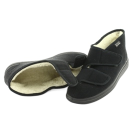Zapatillas de hombre cálidas Dr.Orto Befado con velcro, pu 986M011, negro 4