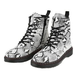 Botas con aislamiento de serpiente DJH01-1 blanco negro 2