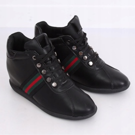 Zapatos negros con cuña oculta K1833909 Negro 4