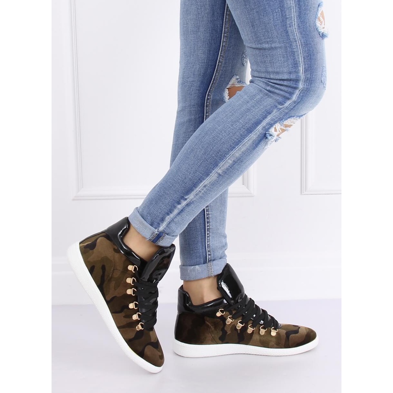 Deportivas de terciopelo K1834206 Camuflaje multicolor verde 1