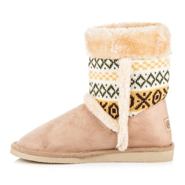 Badoxx Botas de nieve con estampado étnico marrón 5