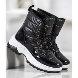 SHELOVET Botas de nieve deportivas negro 3