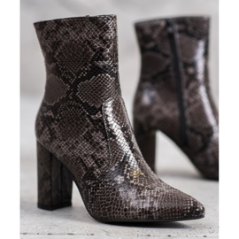 Seastar Bota con estampado de serpiente marrón multicolor 1
