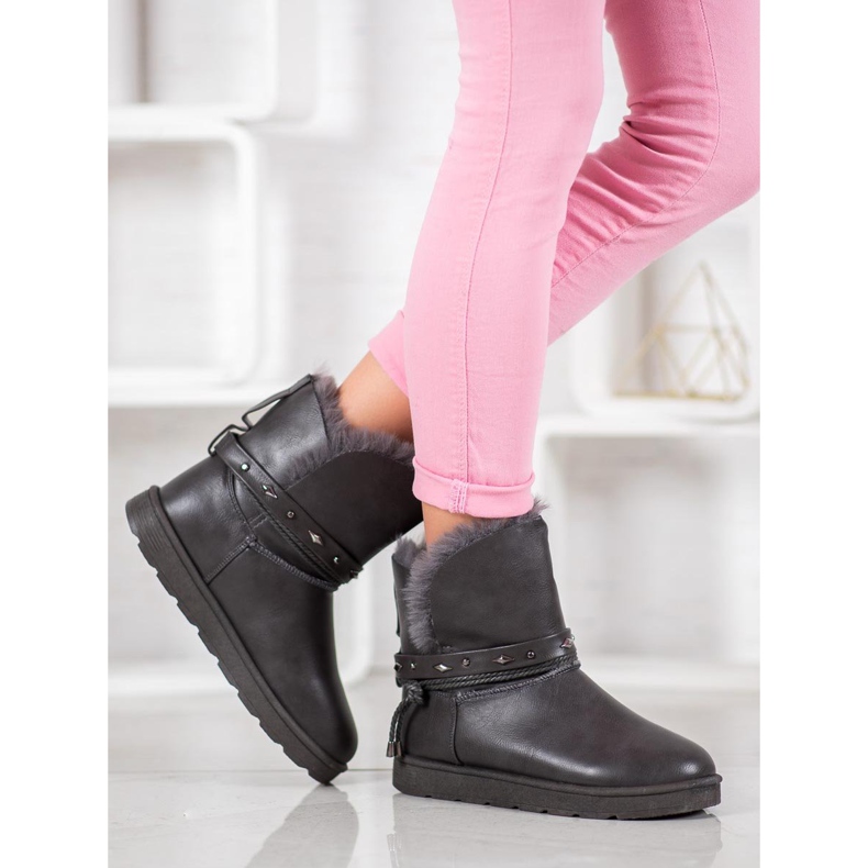 SHELOVET Mukluki con cuero ecológico gris 2