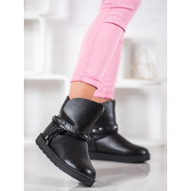 SHELOVET Mukluki con cuero ecológico negro 2