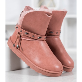 SHELOVET Mukluki con cuero ecológico rosado 3