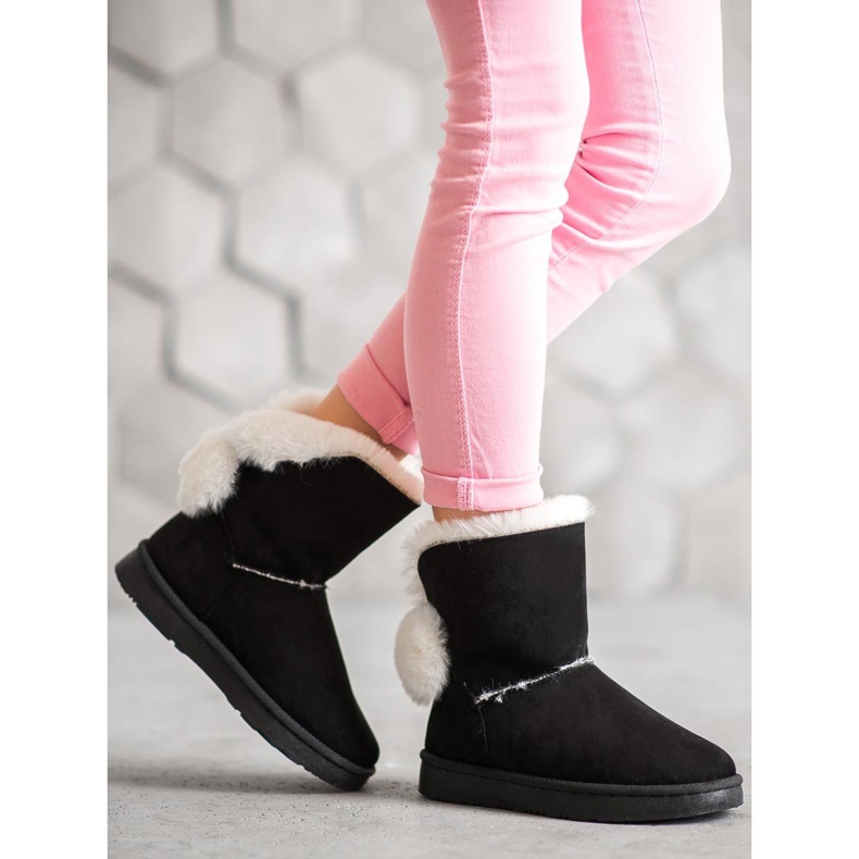 SHELOVET Warm Suede Mukluki negro 1