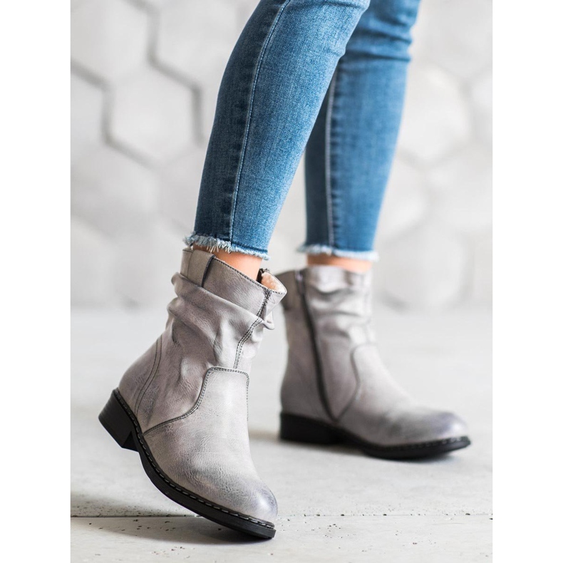 Super Me Cálidas botas de vaquero gris 1