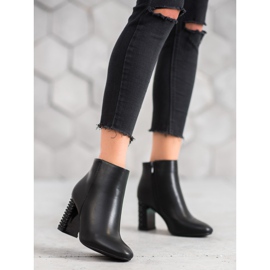 SHELOVET Botas con Tacón Decorativo negro 6