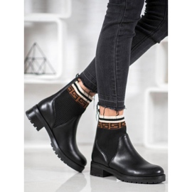 Gogo Botas sin cordones de piel ecológica negro 1