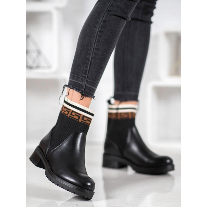 Gogo Botas sin cordones de piel ecológica negro 2