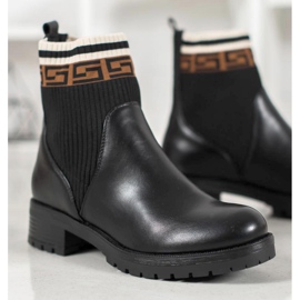 Gogo Botas sin cordones de piel ecológica negro 3