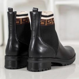Gogo Botas sin cordones de piel ecológica negro 4