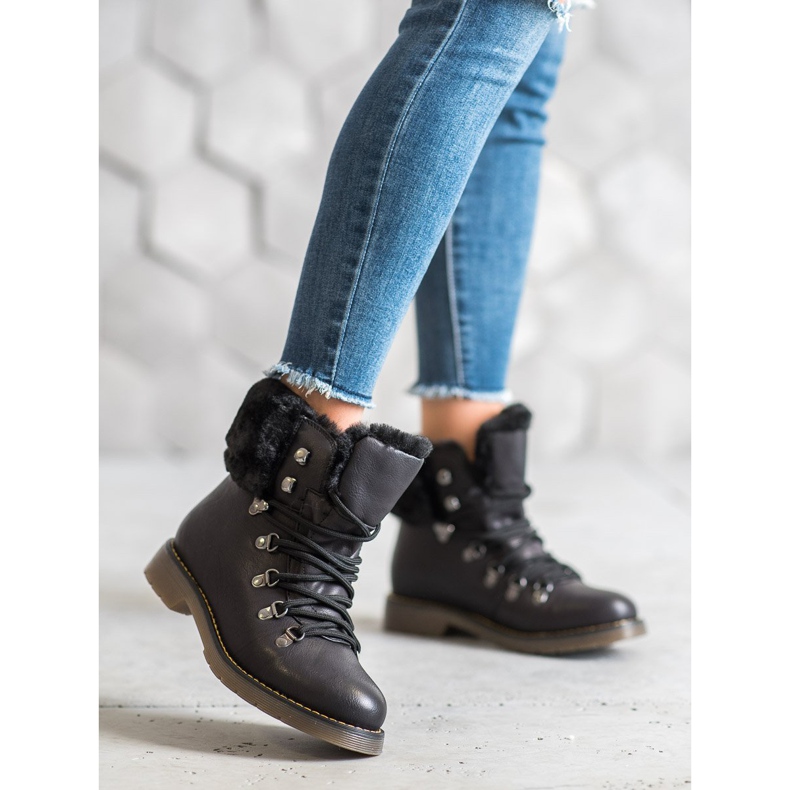 Forever Folie Botas con piel negro 1