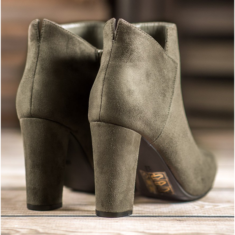 Botas de gamuza sexy VINCEZA verde 1