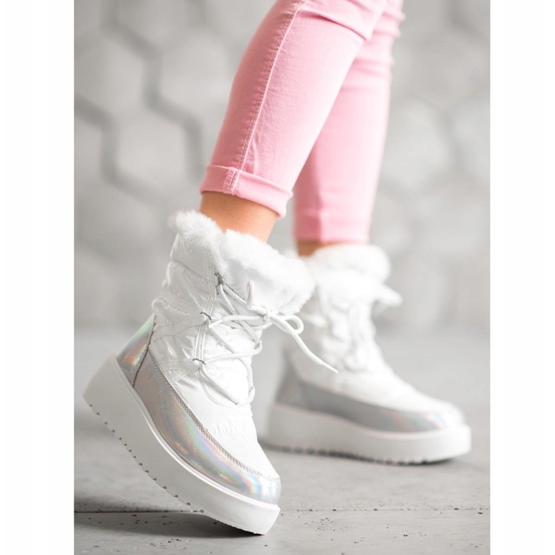 Bella Paris Botas de nieve de moda blanco 2