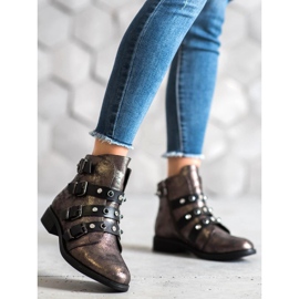 Forever Folie Botas elegantes con chorros marrón amarillo 2 Forever Folie Botas elegantes con chorros marrón amarillo 2