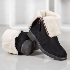 Kayla Botines de ante negro 1