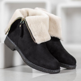 Kayla Botines de ante negro 2
