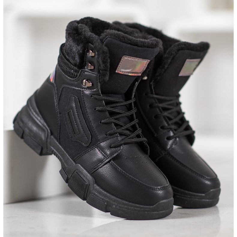 SHELOVET Botines Deportivos Con Efecto Holo negro 1