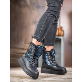 Bella Paris Botas de nieve de moda azul 2