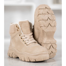GOLL Zapatillas cálidas con piel de oveja marrón 4