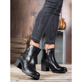 SHELOVET Botines con cremallera negro 2