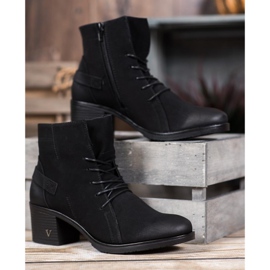 Botas con cordones en el poste VINCEZA negro 4