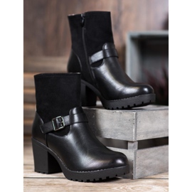 J. Star Botas de moda en la plataforma negro 2