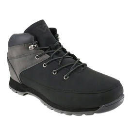 Botas de montaña negras aisladas para hombre T-1918 negro gris 1 Botas de montaña negras aisladas para hombre T-1918 negro gris 1