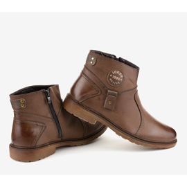 Zapatos sin cordones marrones A20182-5 marrón 4