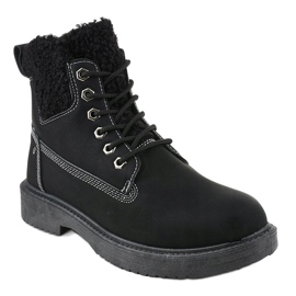 Botas negras aisladas A6308 negro 1