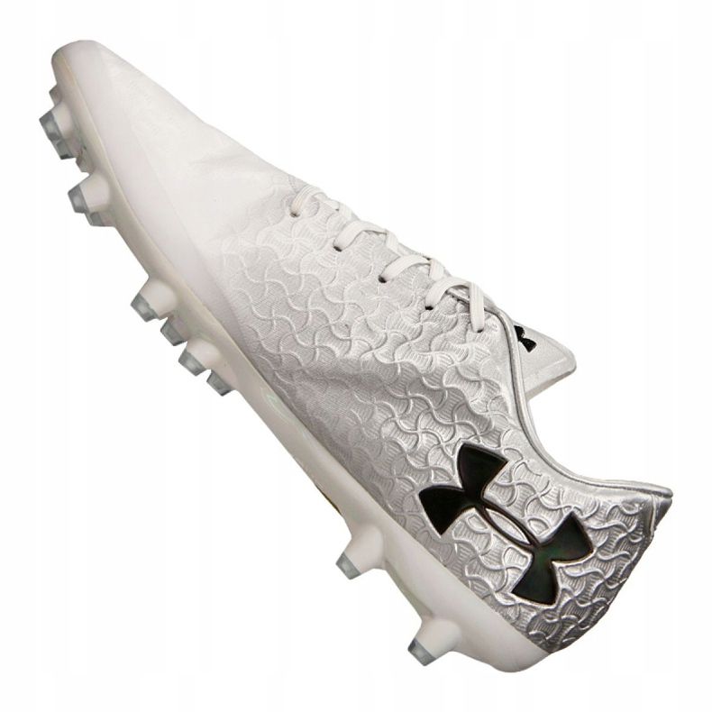 Botas de fútbol Under Armour Magnetico Pro Fg M 3000111-100 blanco gris 1
