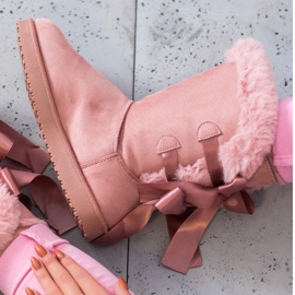 Mukluki alto con arcos rosado 3