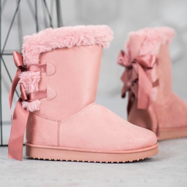 Mukluki alto con arcos rosa 1