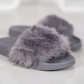 SHELOVET Zapatillas de Goma con Piel gris 1