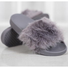 SHELOVET Zapatillas de Goma con Piel gris 2