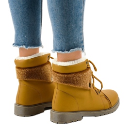 Botas camel aislantes con abrigo de piel de oveja 20697 marrón 3