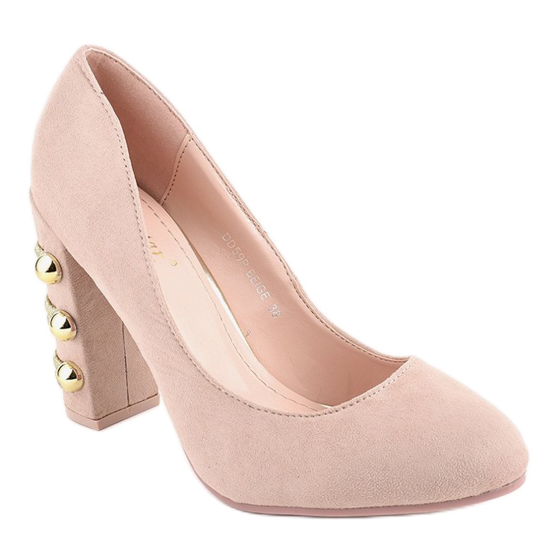 Tacones de ante beige DD59P 1 Tacones de ante beige DD59P 1