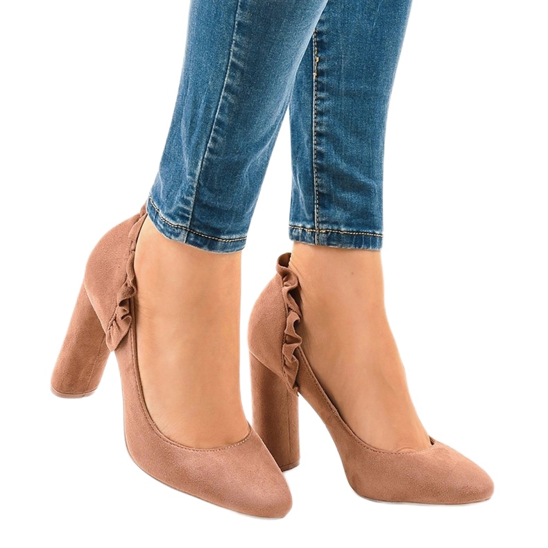 Tacones altos ante rosa LE037P 2