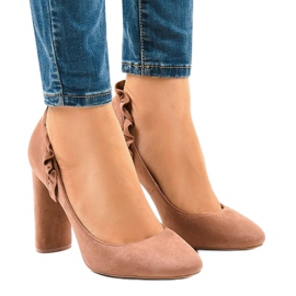 Tacones altos ante rosa LE037P 1