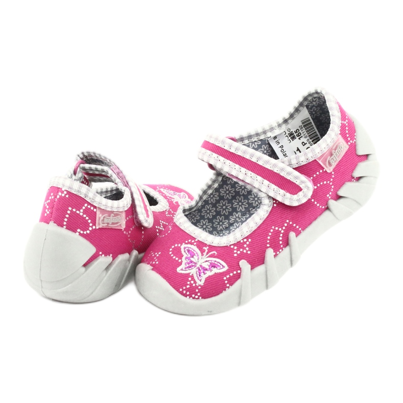 Calzado infantil befado 109P165 rosado gris 4