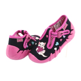 Calzado infantil befado 110P336 azul marino rosado 4
