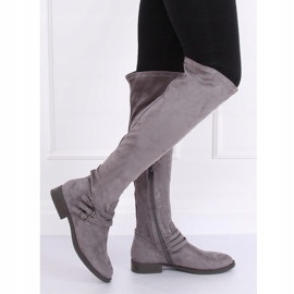 Botas de montar de ante gris K1807811 Gris 3