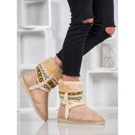 Badoxx Botas de nieve con estampado étnico marrón 8