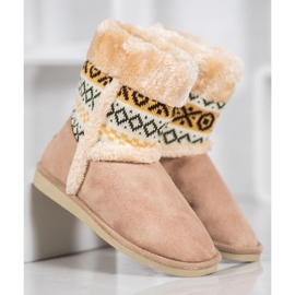 Badoxx Botas de nieve con estampado étnico marrón 9