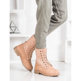 Super Me Botas con cordones rosa 1