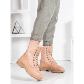 Super Me Botas con cordones rosa 2